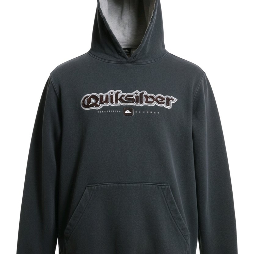Quiksilver Men's Black/Grey Lined Hoodie